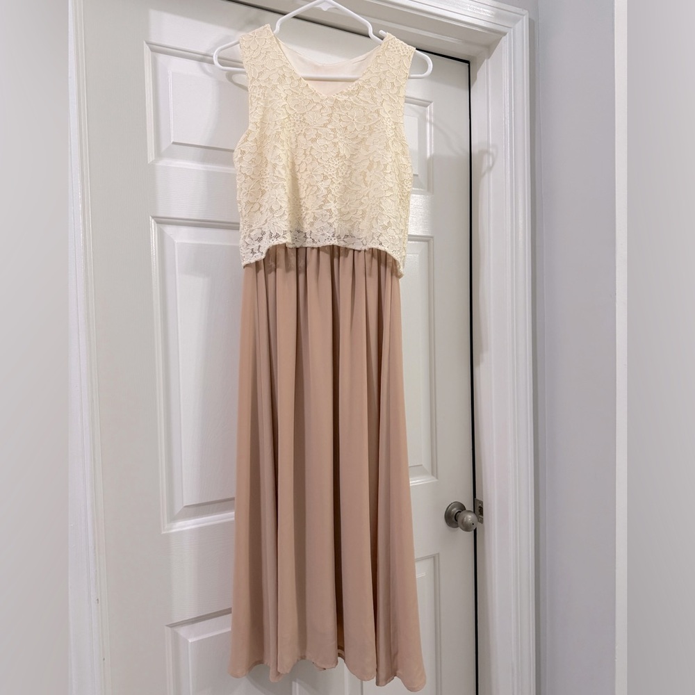 Casual Lace top sleeveless maxi dress size 4